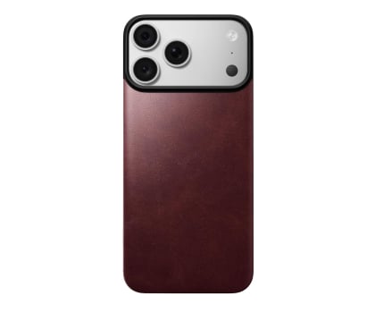 Etui / obudowa na smartfona Nomad Magnetic Leather Back iPhone 18 Pro / 17 Pro MagSafe (burgun